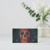 Carte De Visite Boutique de tatouage de texture Turquoise gothique (Debout devant)