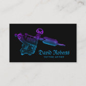 Carte De Visite Boutique de tatouage moderne pistolet de tatouage (Devant)