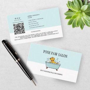 Carte De Visite Boutique de Toilettage pour Chiens Canards Sarcell