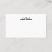 Carte De Visite Boutique de vêtements (Dos)