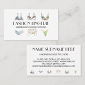 Carte De Visite Boutique de vêtements de lingerie (Devant / Derrière)