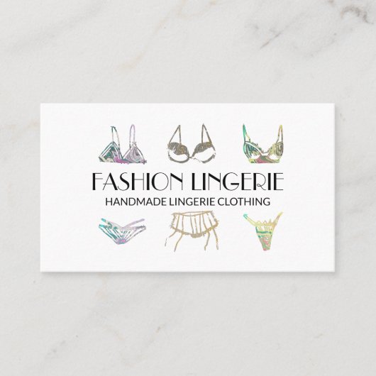 Carte De Visite Boutique de vêtements de lingerie (Devant)