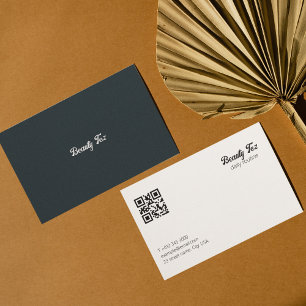 Carte De Visite Boutique de vêtements noir blanc gris gris gris Qr