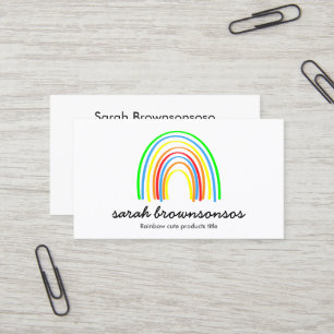 Carte De Visite Boutique de vêtements pour enfants Arc-en-ciel Mig