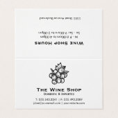 Carte De Visite Boutique de vins (Extérieur déplié)