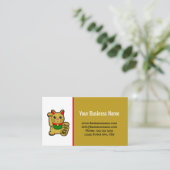Carte De Visite Boutique du Chat Chanceux Doré (Debout devant)