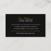 Carte De Visite Boutique élégante de mode (Dos)