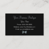 Carte De Visite Boutique Empreinte de léopard sophistiquée Grey Bo (Dos)