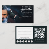 Carte De Visite Boutique en coiffure 3in1 QRCode (Devant / Derrière)