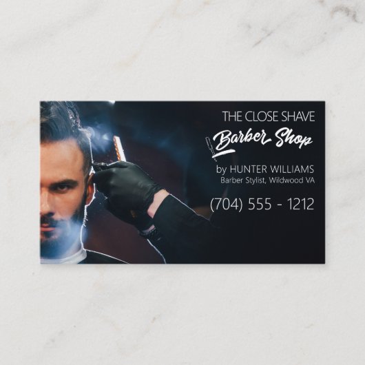 Carte De Visite Boutique en coiffure 3in1 QRCode (Devant)