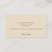 Carte De Visite Boutique en ligne Boho moderne (Dos)