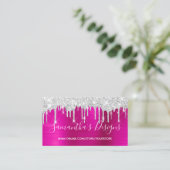 Carte De Visite Boutique en ligne de Parties scintillant d'argent  (Debout devant)
