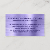 Carte De Visite Boutique en ligne Glittery Periwinkkl (Dos)