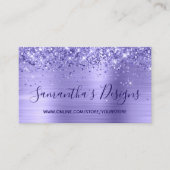 Carte De Visite Boutique en ligne Glittery Periwinkkl (Devant)
