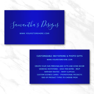 Carte De Visite Boutique en ligne Navy et Medium Blue Ombre