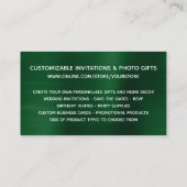 Carte De Visite Boutique en ligne Parties scintillant argent vert  (Dos)
