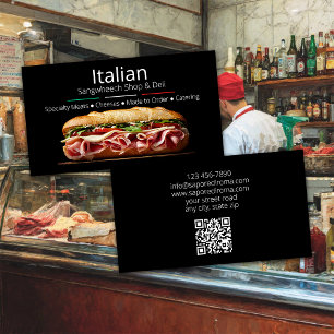 Carte De Visite Boutique et charcuterie italienne Sangwheech