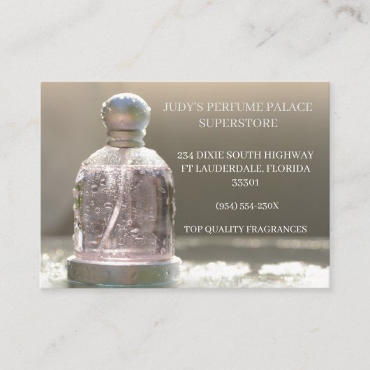 Carte De Visite Boutique/Fabricant/Conception Bouteille de parfum (Devant)