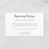 Carte De Visite Boutique Feminine Floral Pastel (Dos)