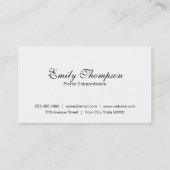 Carte De Visite Boutique Fleurs | Élégant, classique (Dos)