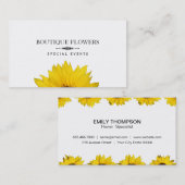 Carte De Visite Boutique Fleurs | Fleurs de soleil, petit IV (Devant / Derrière)