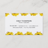 Carte De Visite Boutique Fleurs | Fleurs de soleil, petit IV (Dos)