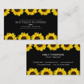 Carte De Visite Boutique Fleurs | Fleurs de soleil, petite II (Devant / Derrière)