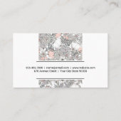 Carte De Visite Boutique Fleurs | Motif de fleurs botaniques (Dos)