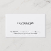 Carte De Visite Boutique Fleurs | Sun Flower (Dos)