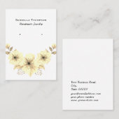 Carte De Visite Boutique Floral Aquarelle Bijoux Écran (Devant / Derrière)