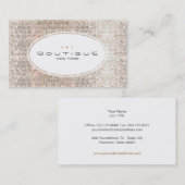 Carte De Visite Boutique Fun & Cute Fashion Faux Sequins Argent (Devant / Derrière)