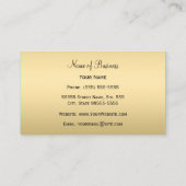 Carte De Visite Boutique Glamour Rouge et Or Tiges (Dos)