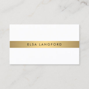 Carte De Visite Boutique Gold Bar de luxe en blanc