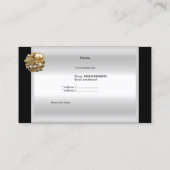 Carte De Visite Boutique Gold Black Blanc Elegant Profil (Dos)