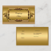 Carte De Visite Boutique Gold Black Leopard Gold Elegant 4 (Devant / Derrière)