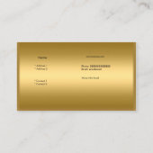 Carte De Visite Boutique Gold Black Leopard Gold Elegant 4 (Dos)