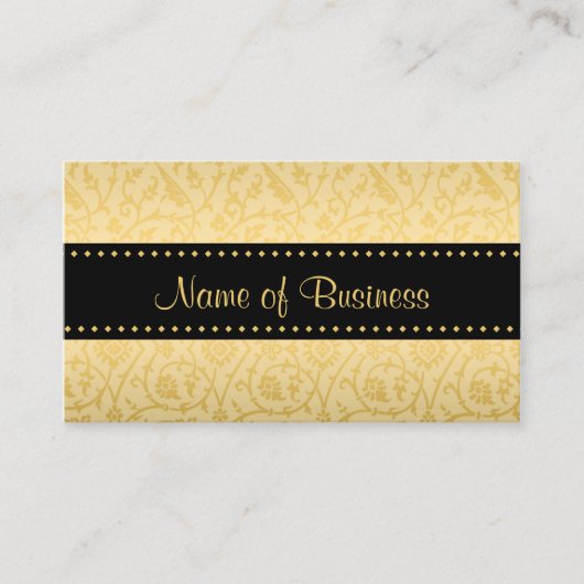 Carte De Visite Boutique Gold Damask (Devant)