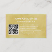 Carte De Visite Boutique Goldenrod simple Monogramme Médias sociau (Dos)