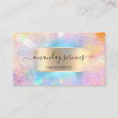 Carte De Visite Boutique Holographic Ocean Gold Confetti (Devant)