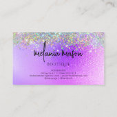 Carte De Visite Boutique Holographique moderne Parties scintillant (Dos)