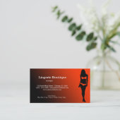 Carte De Visite Boutique Lingerie (Debout devant)