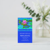 Carte De Visite Boutique Lotus Blue Namaste rose ou Yoga (Debout devant)