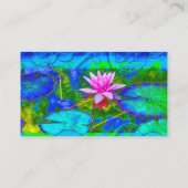 Carte De Visite Boutique Lotus Blue Namaste rose ou Yoga (Dos)