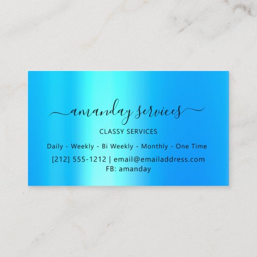 Carte De Visite Boutique Magasin Maquillage ongles Confetti Hologr (Dos)