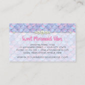 Carte De Visite Boutique Mermaid Tail Scale & Pearl Pastel Sparkle (Dos)