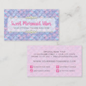 Carte De Visite Boutique Mermaid Tail Scale & Pearl Pastel Sparkle (Devant / Derrière)
