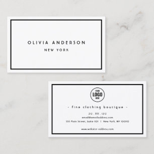 Carte De Visite Boutique minimaliste de luxe Black/Ivory Business