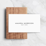 Carte De Visite Boutique minimaliste de luxe blanc<br><div class="desc">Un design élégant et raffiné élève votre nom ou nom d'entreprise par un style minimal et moderne. L'arrière - plan blanche pour donner une impression de propreté à ce modèle design carte de visite classique. © 1201AM CREATIVE</div>