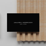 Carte De Visite Boutique minimaliste de luxe noir<br><div class="desc">Un design élégant et raffiné élève votre nom ou nom d'entreprise par un style minimal et moderne. L'arrière - plan noir donne une touche distinguée à ce modèle design carte de visite classique. © 1201AM CREATIVE</div>
