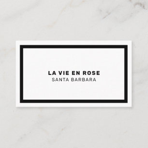 Carte De Visite Boutique minimaliste de luxe noir blanc